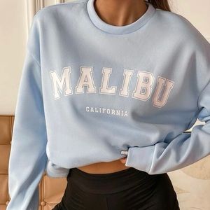 Malibu California Light Blue Crewneck Sweatshirt